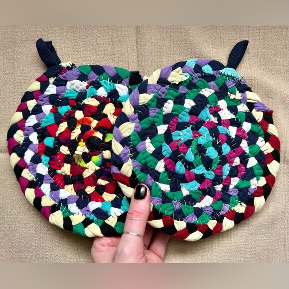 Braided Trivet Potholder Set of 2 - Picture 2 of 12